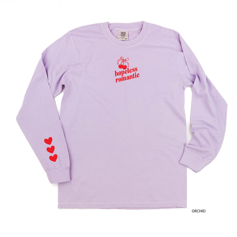 Hopeless Romantic (center&sd) - LONG SLEEVE Comfort Colors Tee