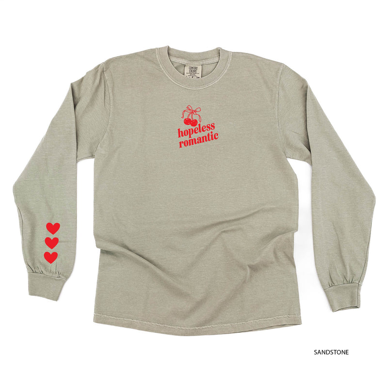 Hopeless Romantic (center&sd) - LONG SLEEVE Comfort Colors Tee