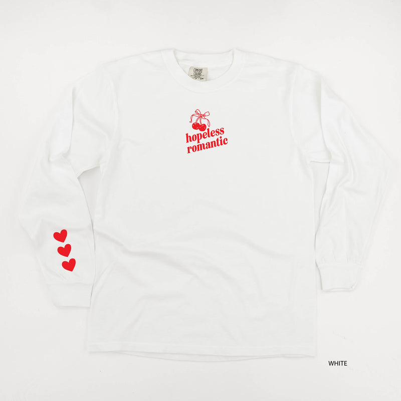 Hopeless Romantic (center&sd) - LONG SLEEVE Comfort Colors Tee