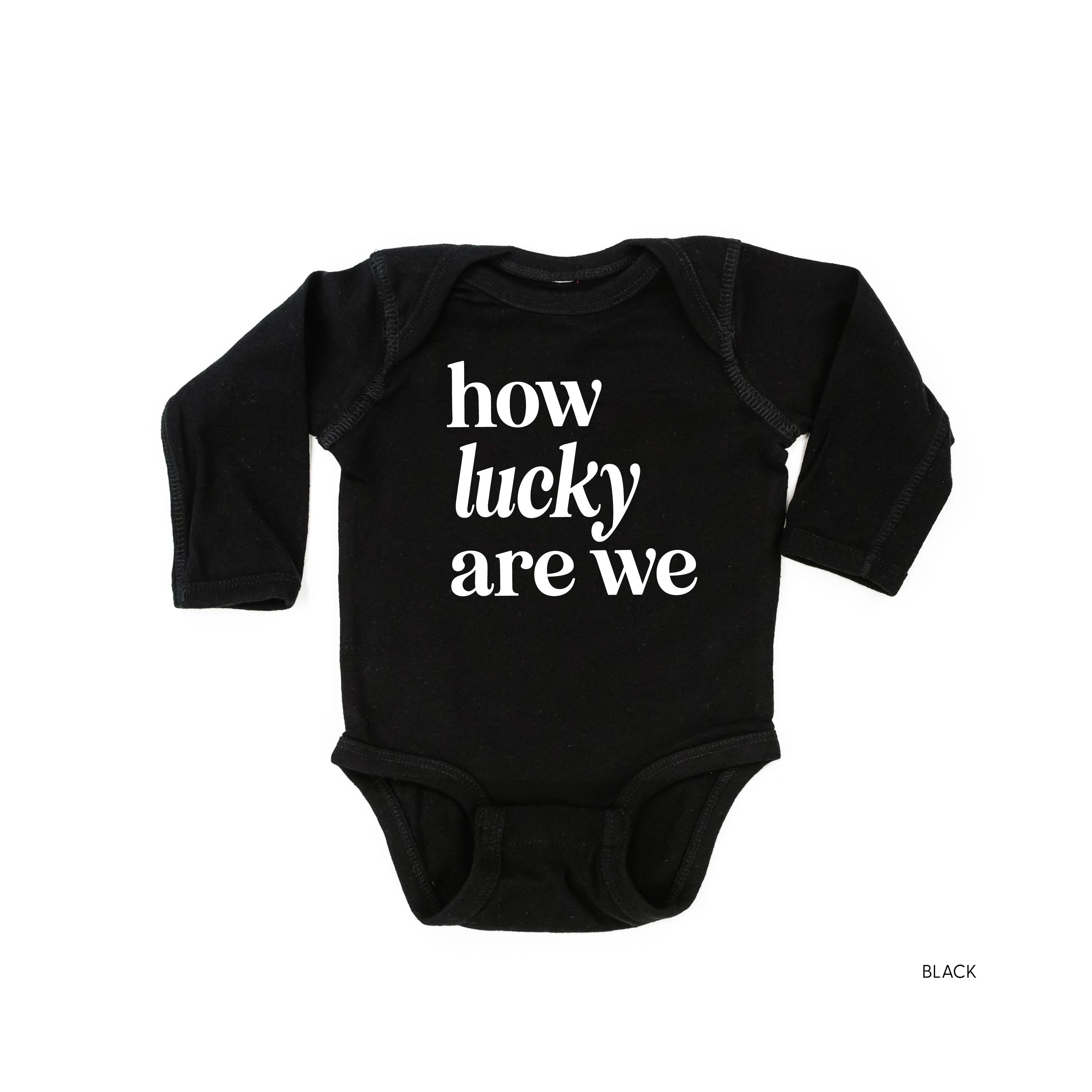 How Lucky Are We - Child Long Sleeve Tee Little Mama Shirt Shop