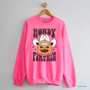 Howdy Pumpkin - Basic Fleece Crewneck Little Mama Shirt Shop LLC