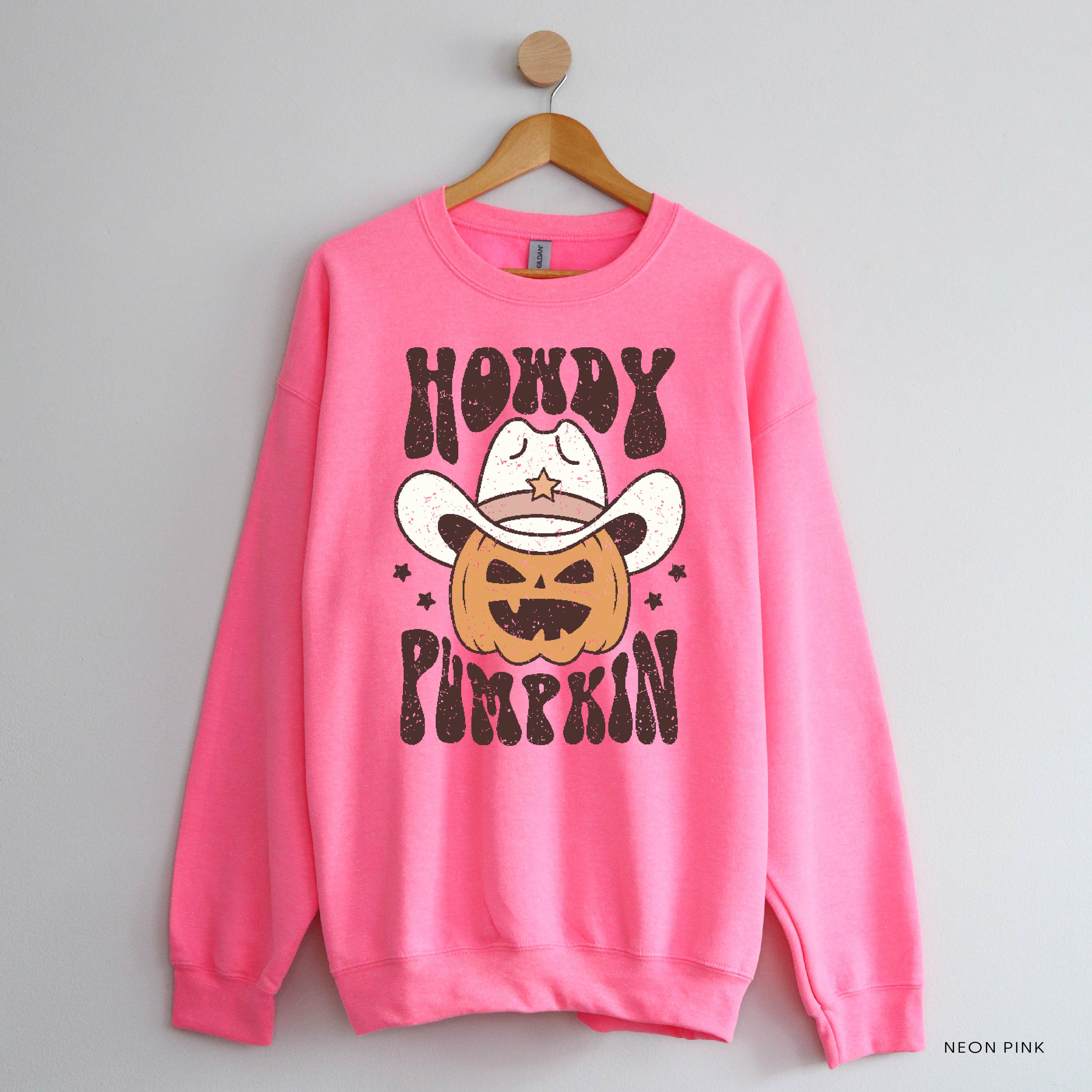 Howdy Pumpkin - Basic Fleece Crewneck Little Mama Shirt Shop LLC