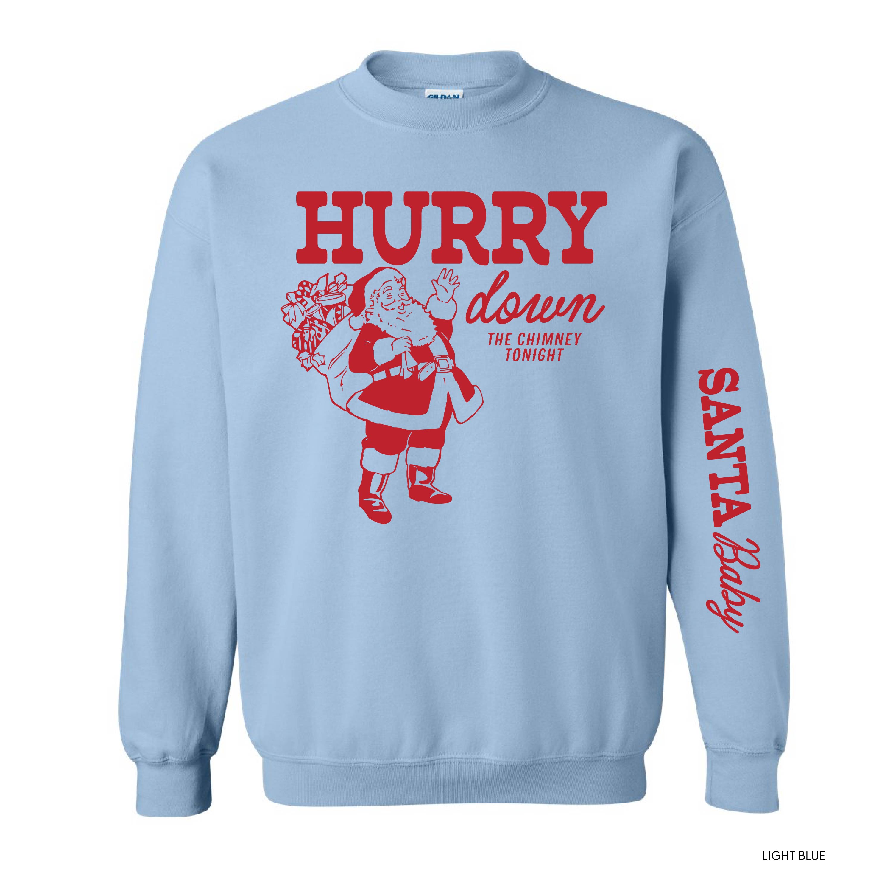 Hurry Down The Chimney Tonight (sd) - BASIC Fleece Little Mama Shirt Shop LLC