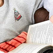 Embroidered BASIC Fleece - Gray - Booked For Christmas Little Mama Shirt Shop LLC