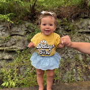 DAISY GIRL - w/ Full Daisy on Back - Short Sleeve Child Shirt Little Mama Shirt Shop