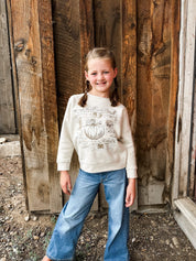 In My Fall Era | Child Natural Crewneck Sweatshirt | Kids Fall Graphic Pullover Little Mama Shirt Shop LLC