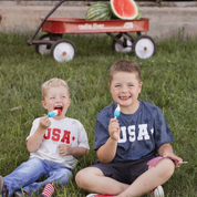 USA (Block Font - Two Stars) - Child STAR Tee Little Mama Shirt Shop