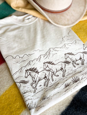 Western Horse Print | Adult Comfort Colors Tee | Western Graphic Shirt Little Mama Shirt Shop LLC