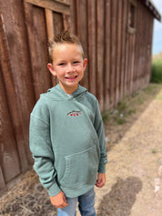 Brook Trout Embroidered | Child Hoodie | Kids Fishing Sweatshirt Little Mama Shirt Shop LLC