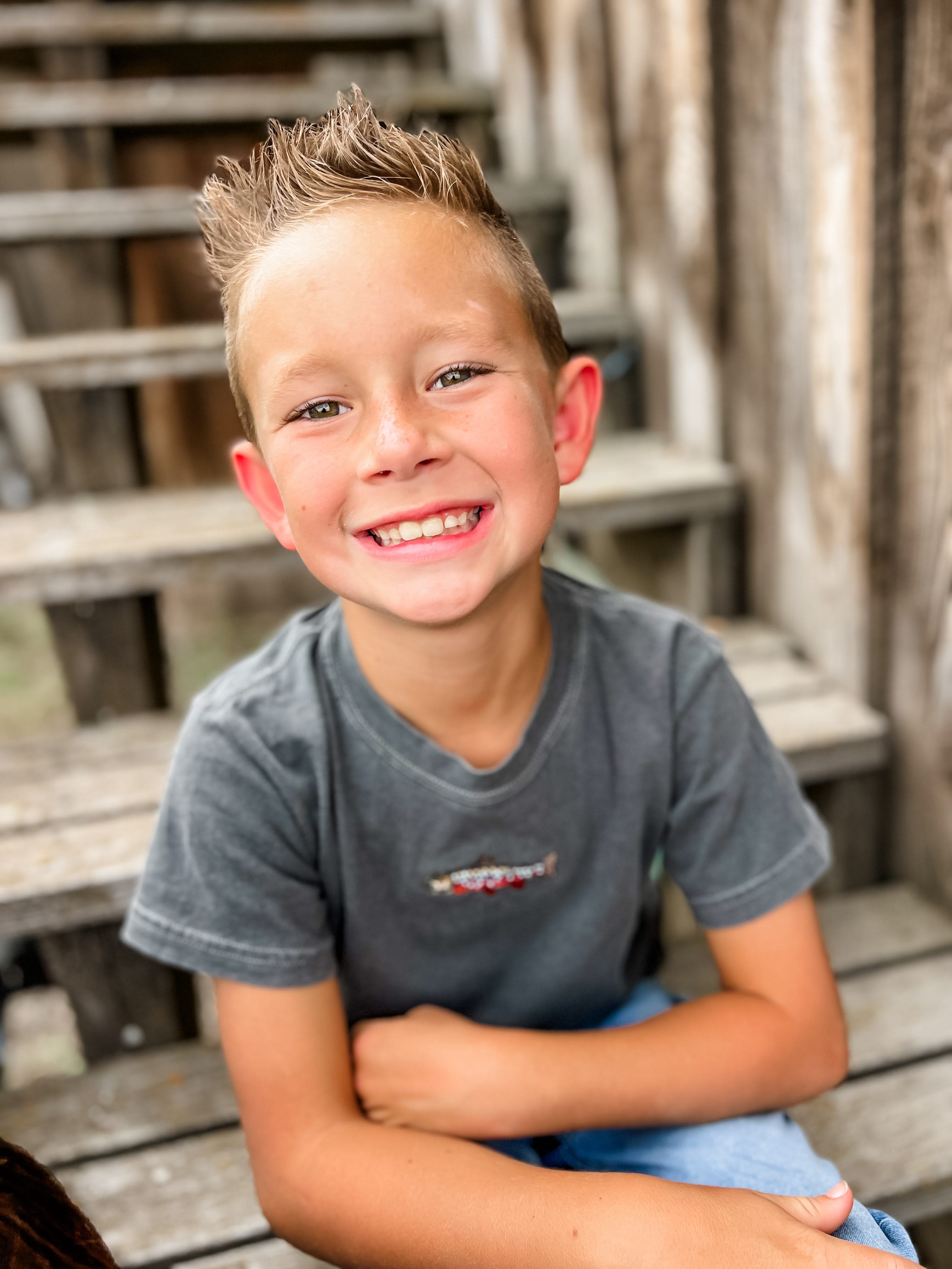 Brook Trout Embroidered | Child Comfort Colors Tee | Kids Fishing Shirt Little Mama Shirt Shop LLC