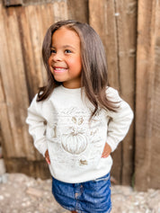 In My Fall Era | Child Natural Crewneck Sweatshirt | Kids Fall Graphic Pullover Little Mama Shirt Shop LLC