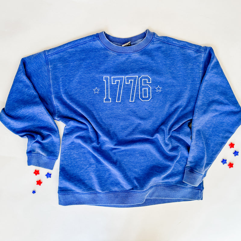 Embroidered Dreamy Soft Fleece Sweatshirt (NEW!) - 1776 Outline