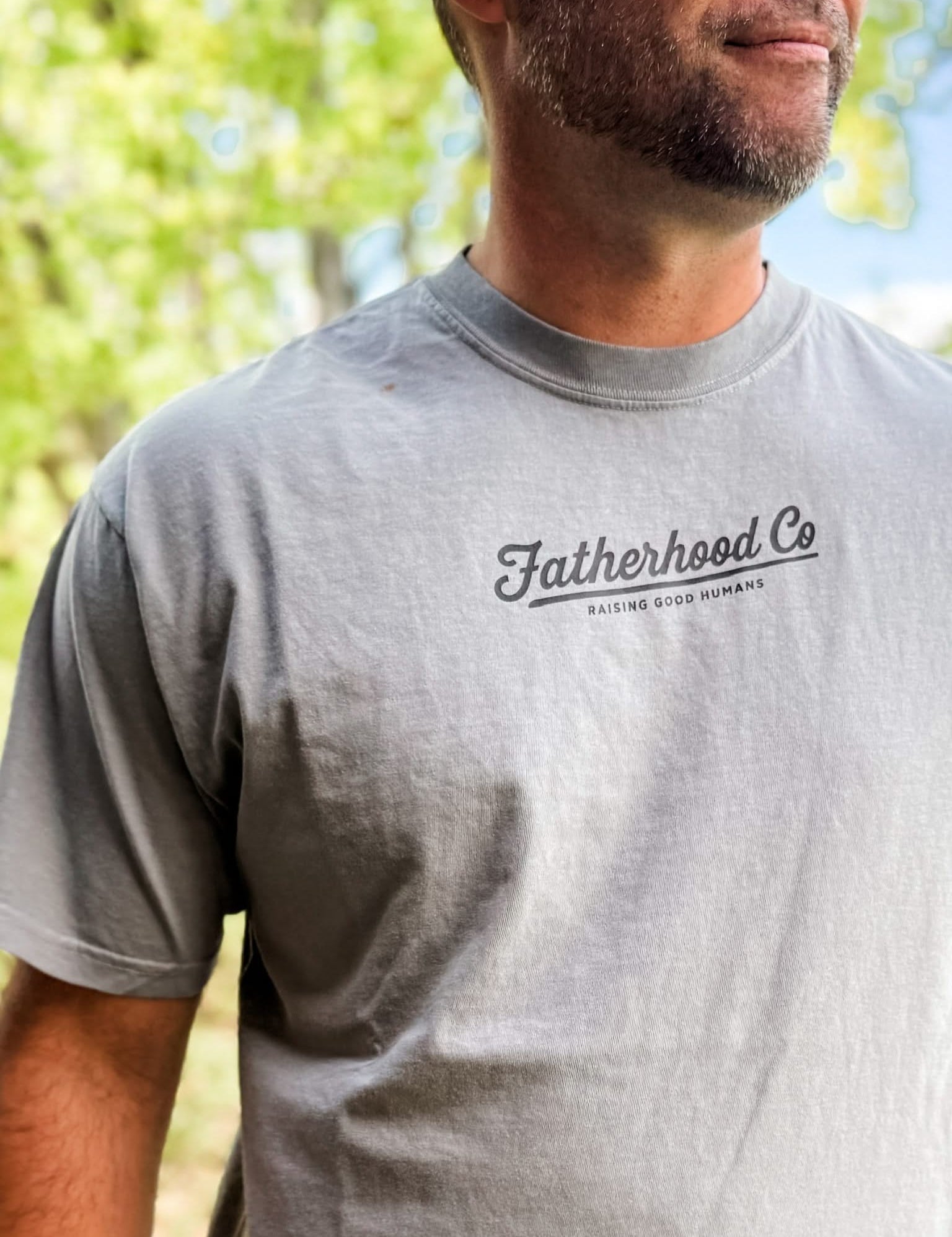Fatherhood Co. Raising Good Humans - Comfort Colors Tee | Little Mama Shirt Shop Little Mama Shirt Shop
