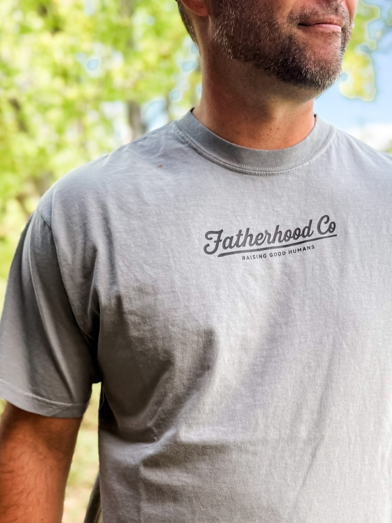 Fatherhood Co. Raising Good Humans - Comfort Colors Tee | Little Mama Shirt Shop Little Mama Shirt Shop