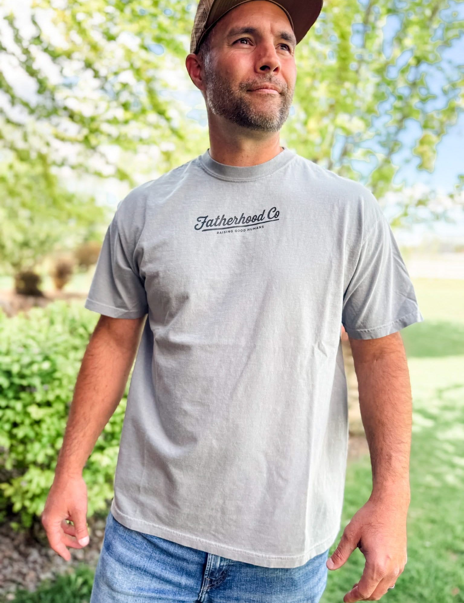Fatherhood Co. Raising Good Humans - Comfort Colors Tee | Little Mama Shirt Shop Little Mama Shirt Shop