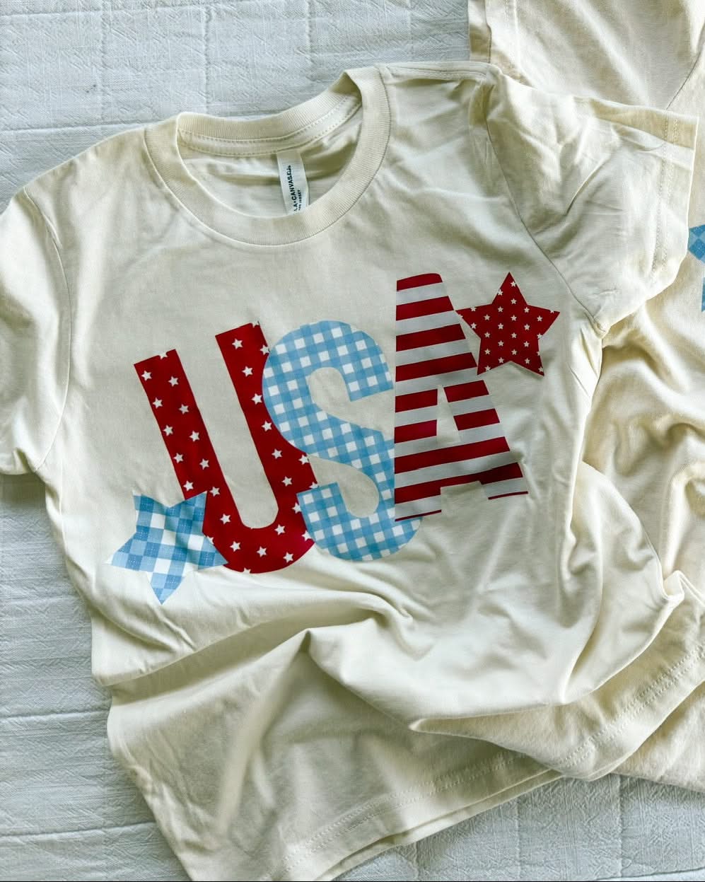USA Patchwork Kids Patriotic Graphic Tee – Child Shirt | Little Mama Shirt Shop Little Mama Shirt Shop LLC