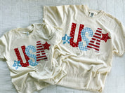USA Patchwork Coordinating Family Shirts – Mom & Me Patriotic Coordinating Set | Little Mama Shirt Shop Little Mama Shirt Shop LLC