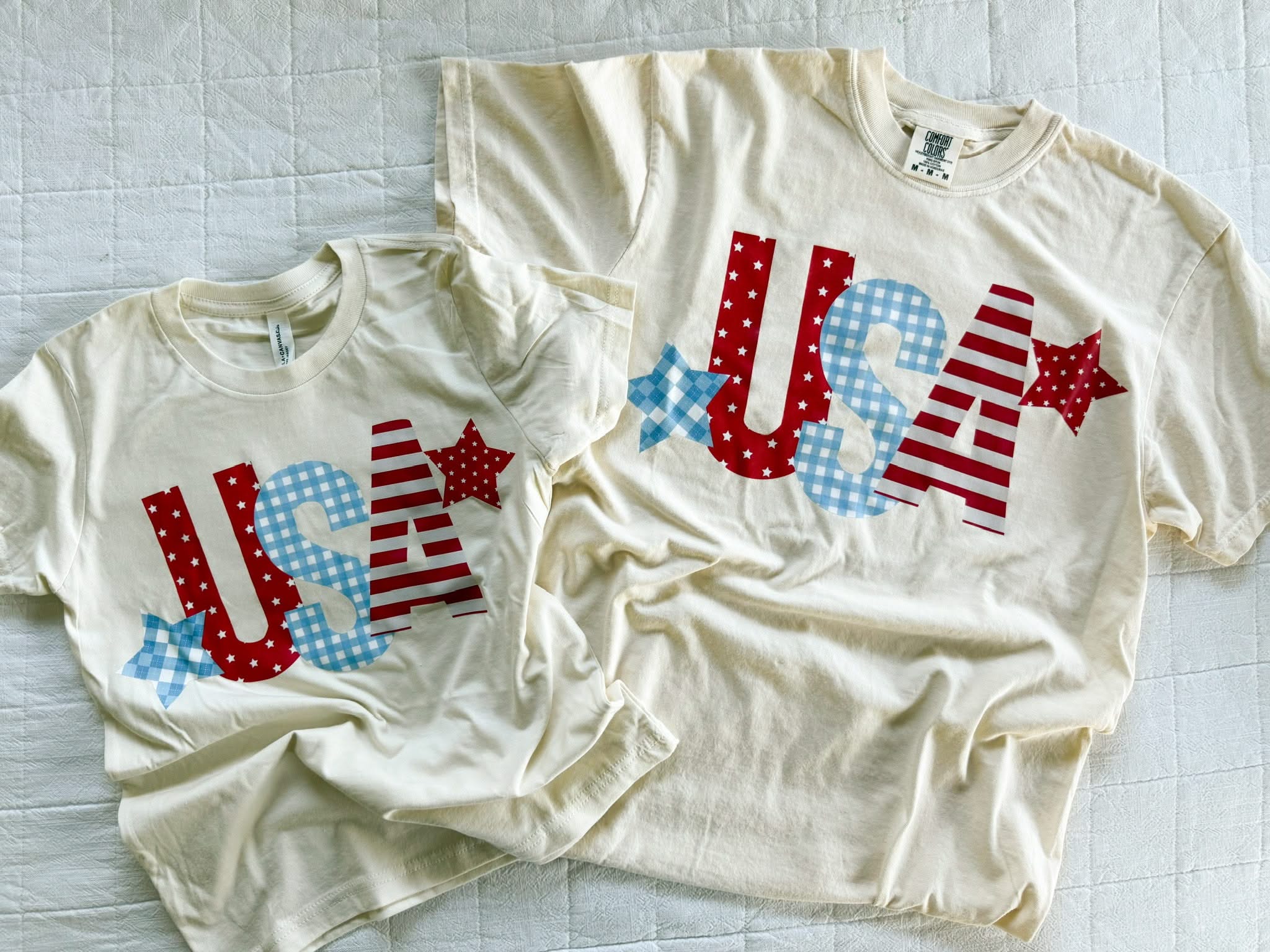 USA Patchwork Coordinating Family Shirts – Mom & Me Patriotic Coordinating Set | Little Mama Shirt Shop Little Mama Shirt Shop LLC