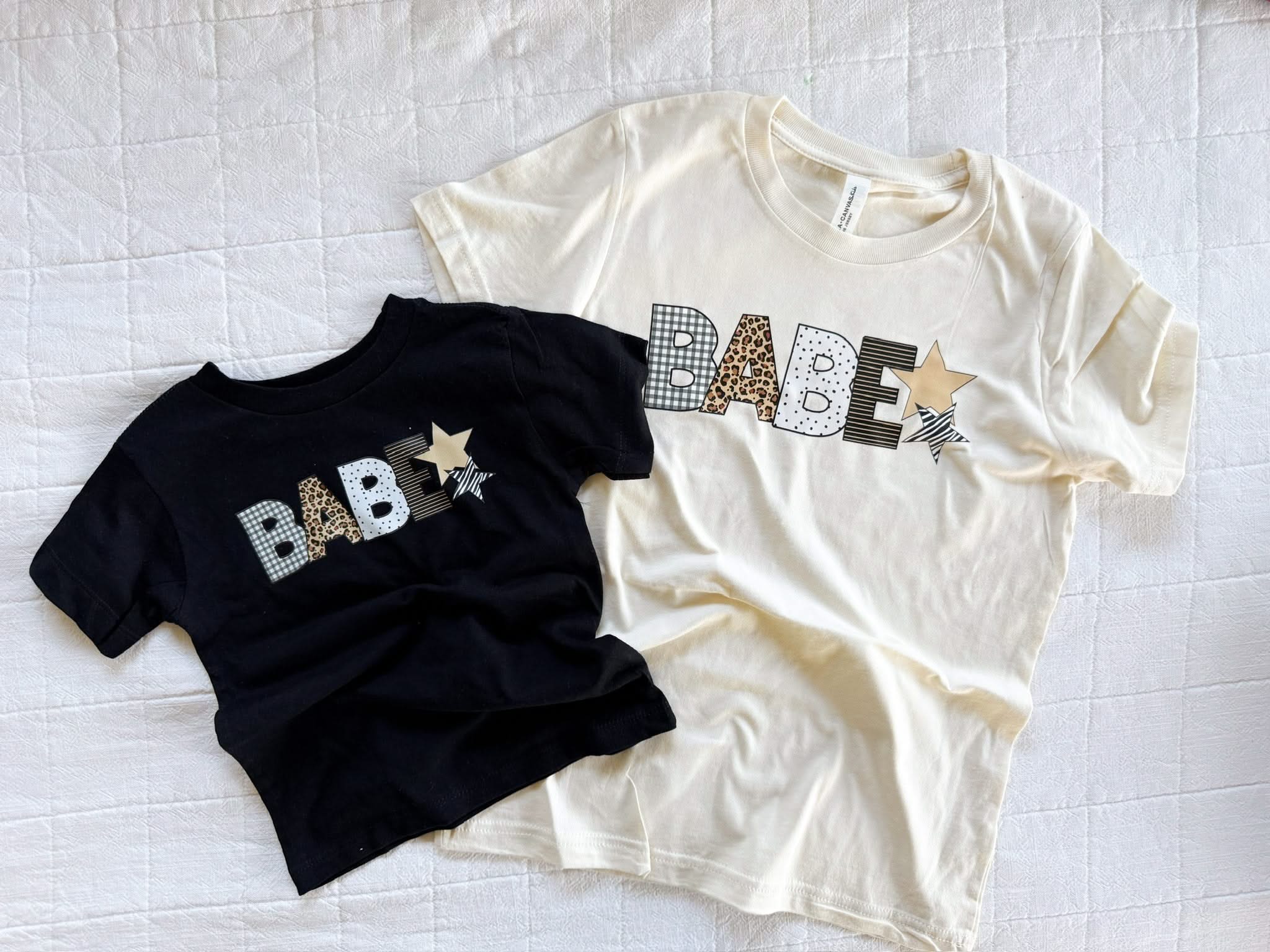 MAMA & BABE Wild Patchwork Print Matching Shirts - Mommy and Me Coordinating Tee Set | Little Mama Shirt Shop Little Mama Shirt Shop LLC