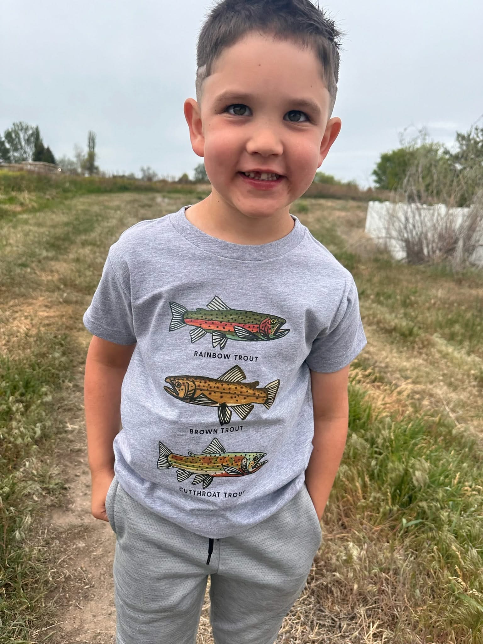 Trout Chart - Hand Drawn - Child Tee Little Mama Shirt Shop