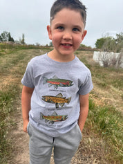 Trout Chart - Hand Drawn - Child Tee Little Mama Shirt Shop