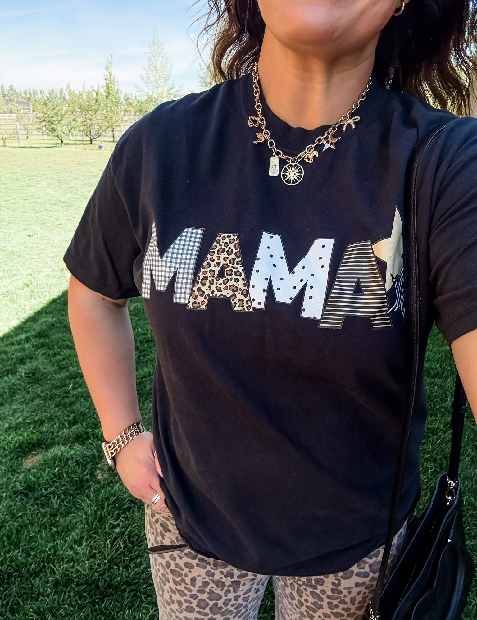 MAMA - Wild Patchwork Print - Comfort Colors Tee | Little Mama Shirt Shop Little Mama Shirt Shop LLC
