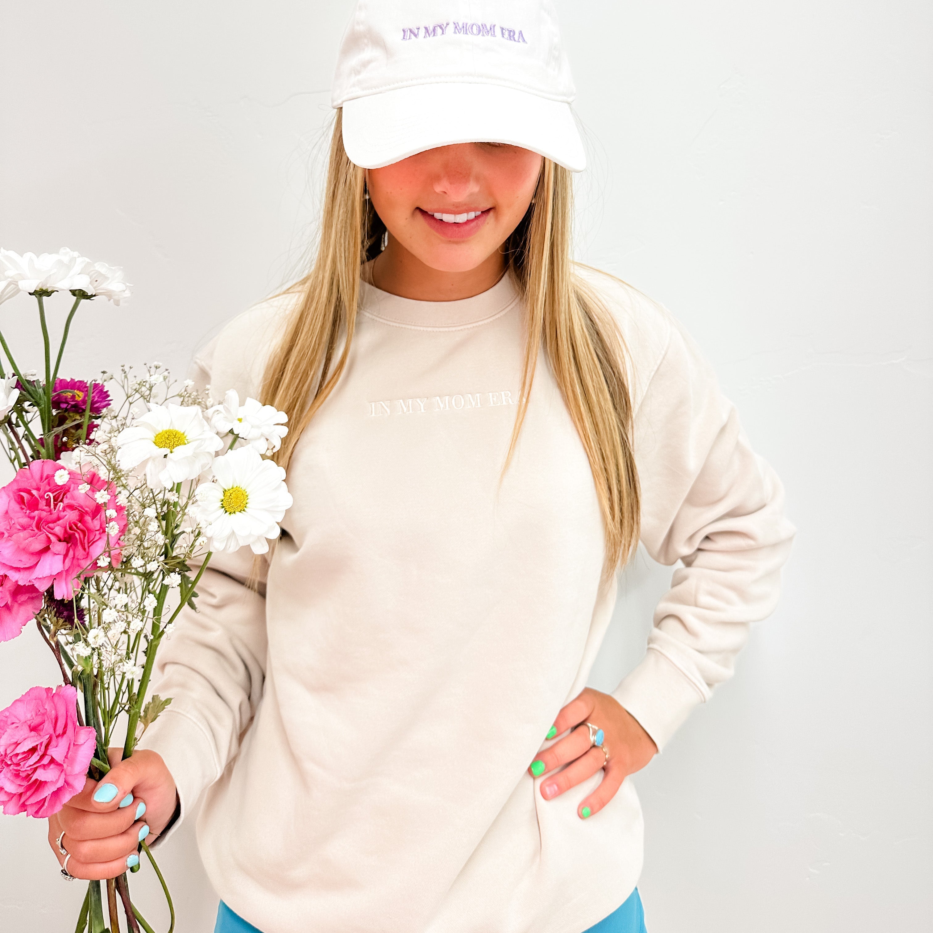 ✨ IN MY MOM ERA™ ✨ - Embroidered PIGMENT Crewneck Little Mama Shirt Shop LLC