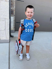 School is Cool - Short Sleeve Child Shirt Little Mama Shirt Shop