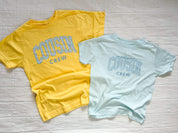COUSIN CREW w/ Blue Gingham Print Tee - Trendy Graphic Child Tee | Little Mama Shirt Shop Little Mama Shirt Shop