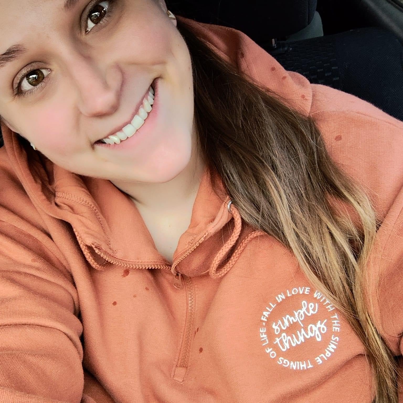 Copper Quarter Zip Fleece - Fall in Love with the Simple Things -  (Leaves on sleeve) Little Mama Shirt Shop LLC