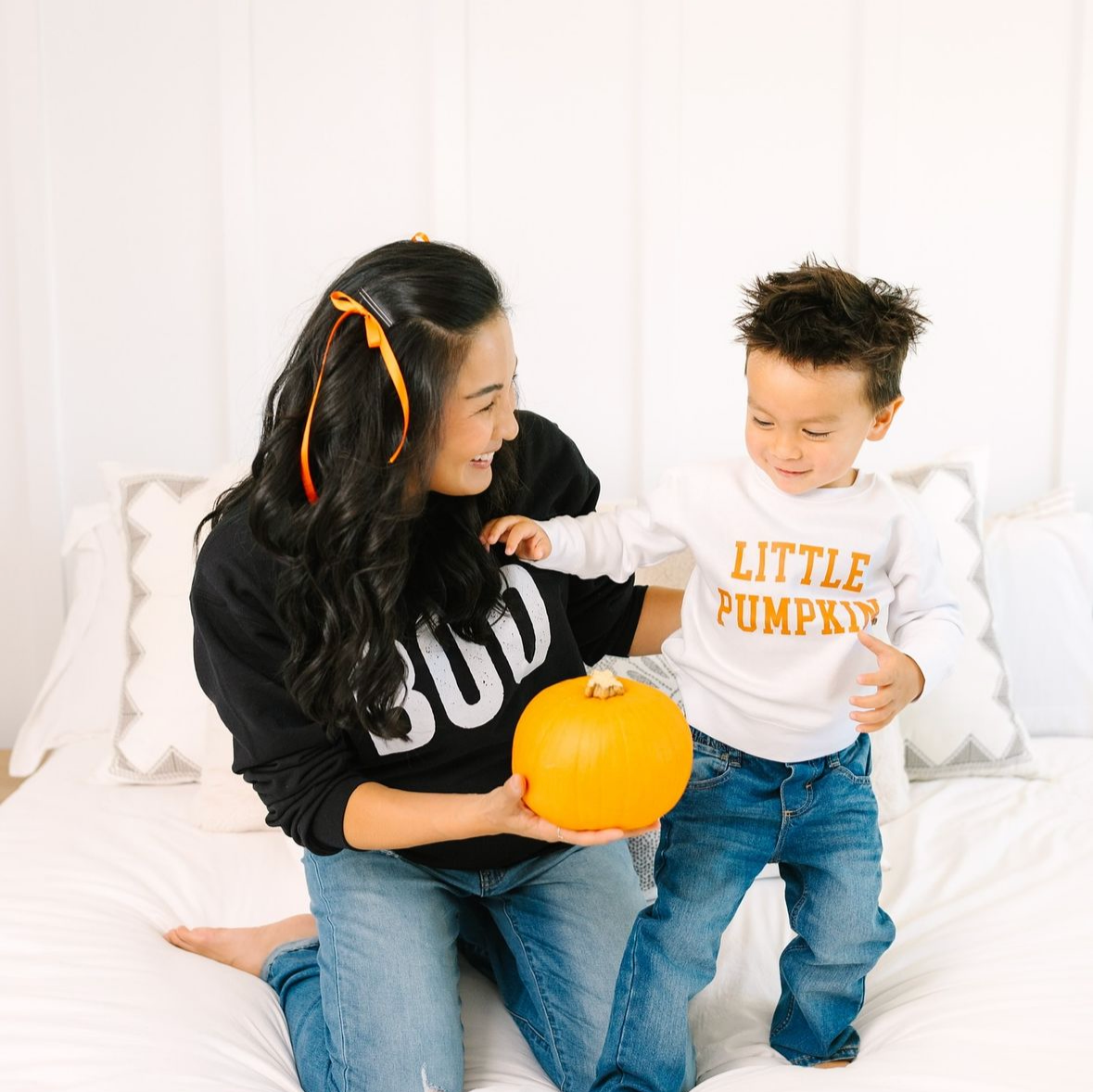 Boo - Basic Fleece Crewneck Little Mama Shirt Shop LLC