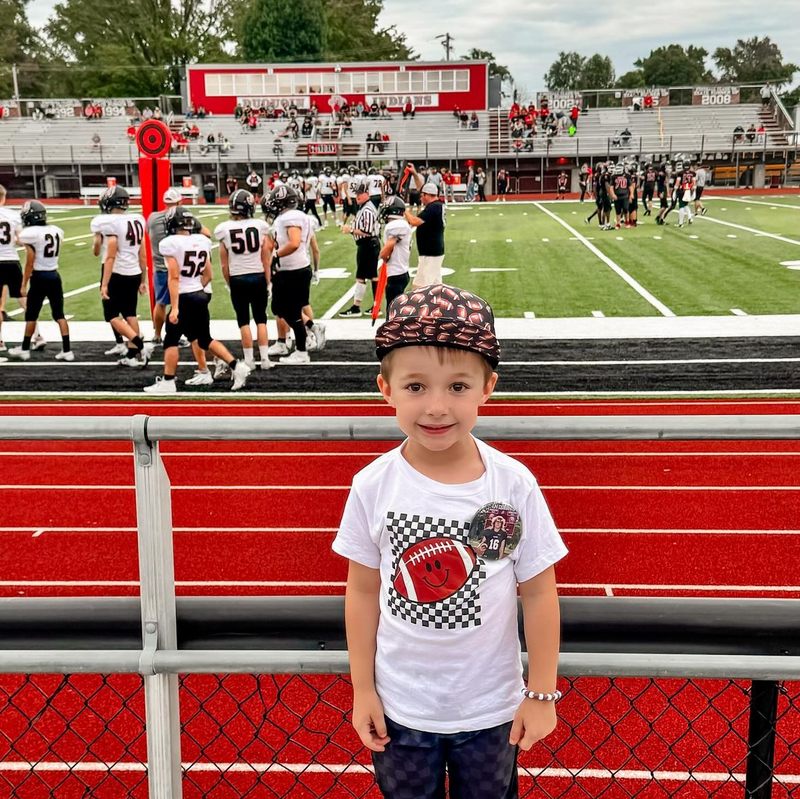 Checkers Smiley - Football - Short Sleeve Child Shirt