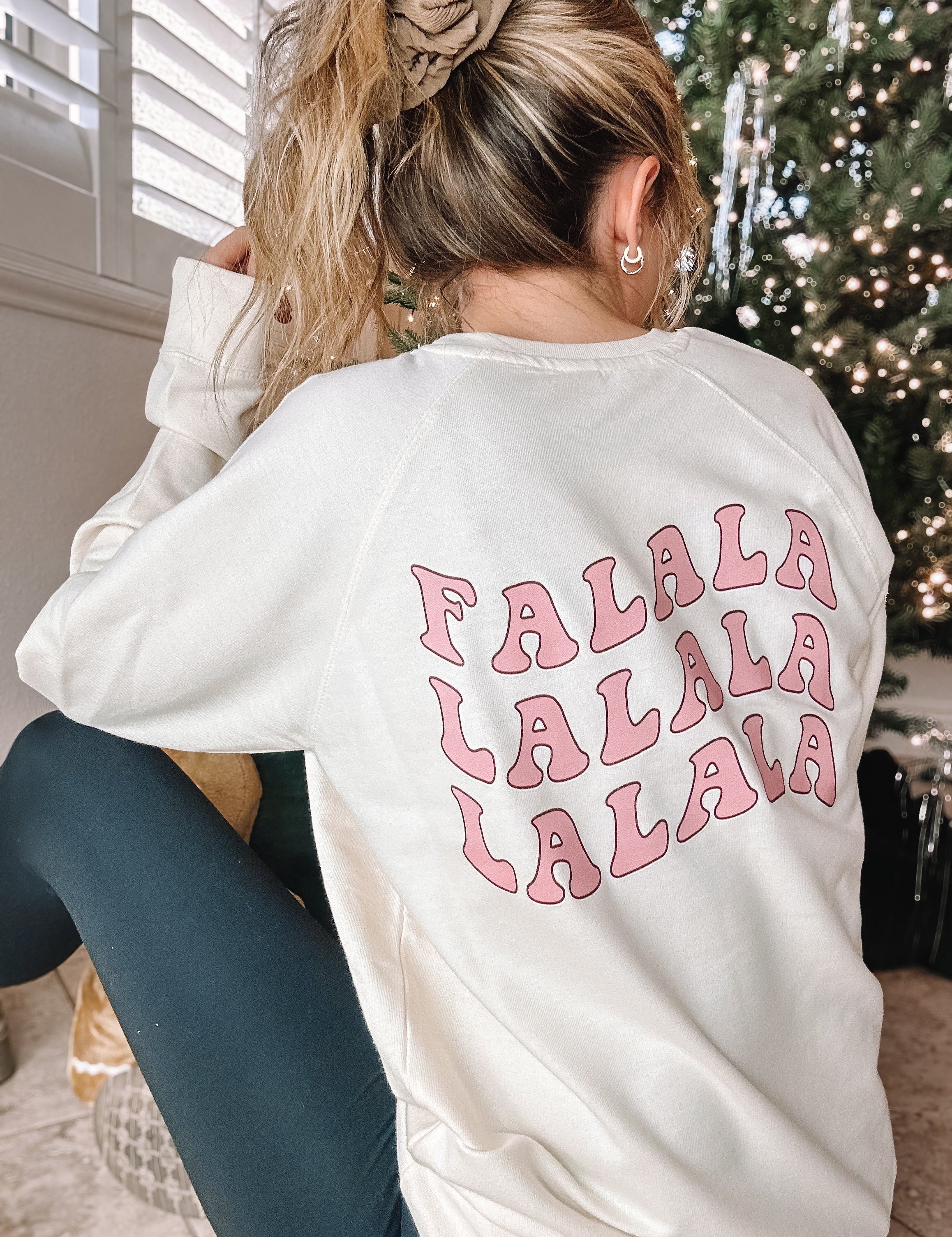 I Do It For The Ho's (Santa) - Fa La La (pf&b) - LONG SLEEVE Comfort Colors Tee Little Mama Shirt Shop