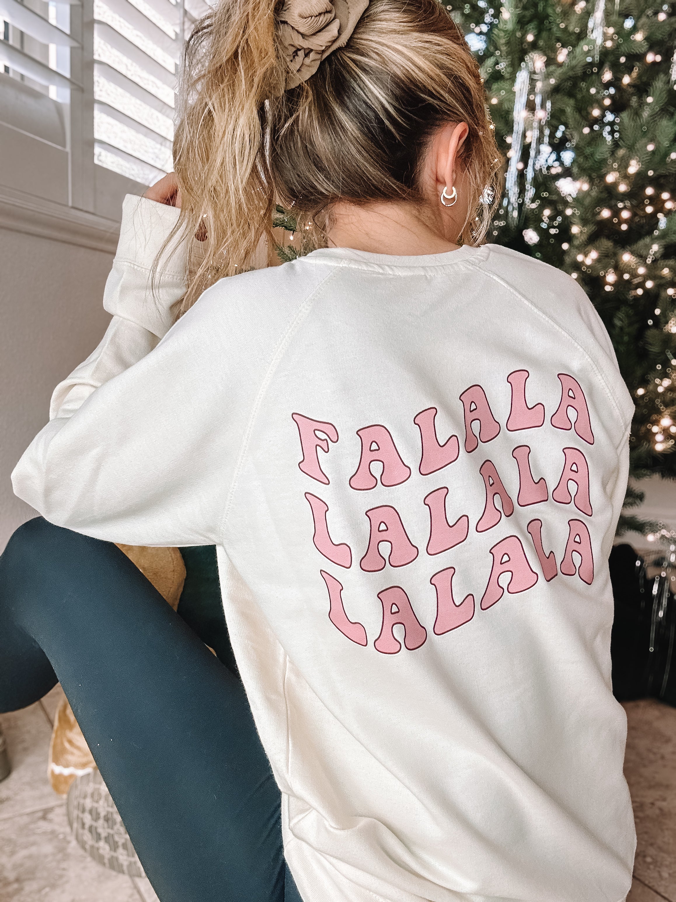 I Do It For The Ho's (Santa) - Fa La La (pf&b) - LONG SLEEVE Comfort Colors Tee Little Mama Shirt Shop