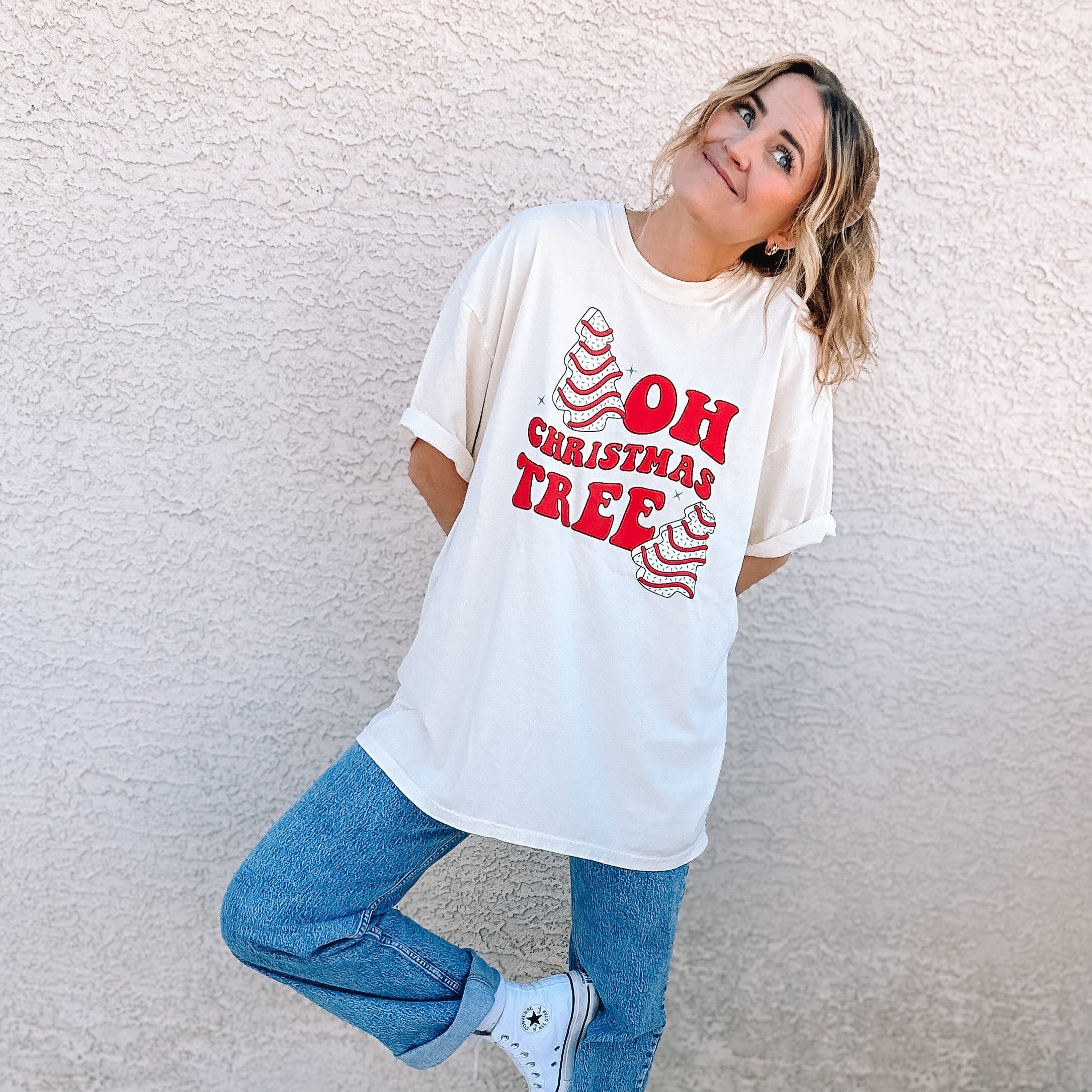 Oh Christmas Tree - Comfort Colors Tee Little Mama Shirt Shop