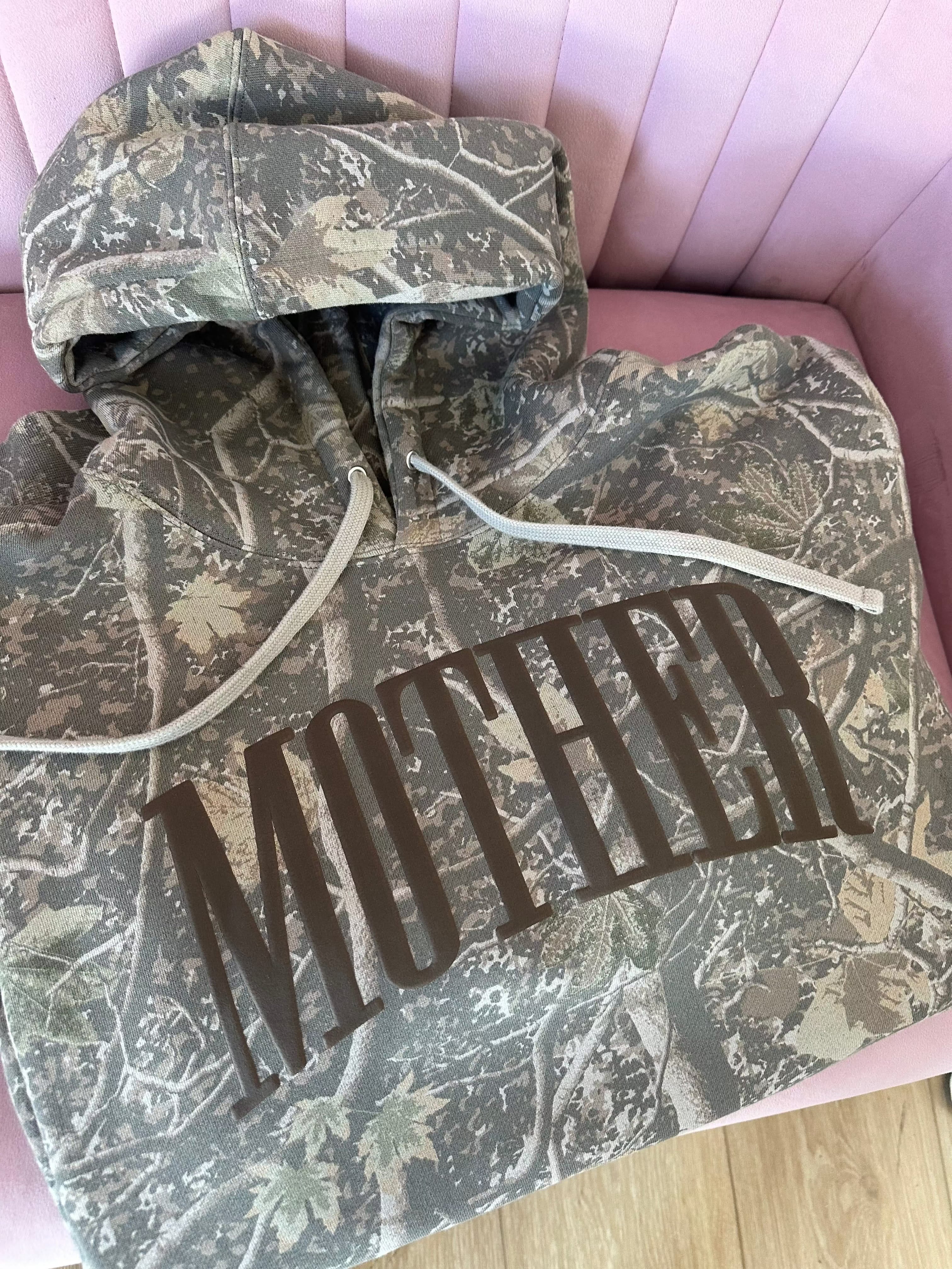 Puff Print MOTHER - Camo HOODIE Little Mama Shirt Shop LLC