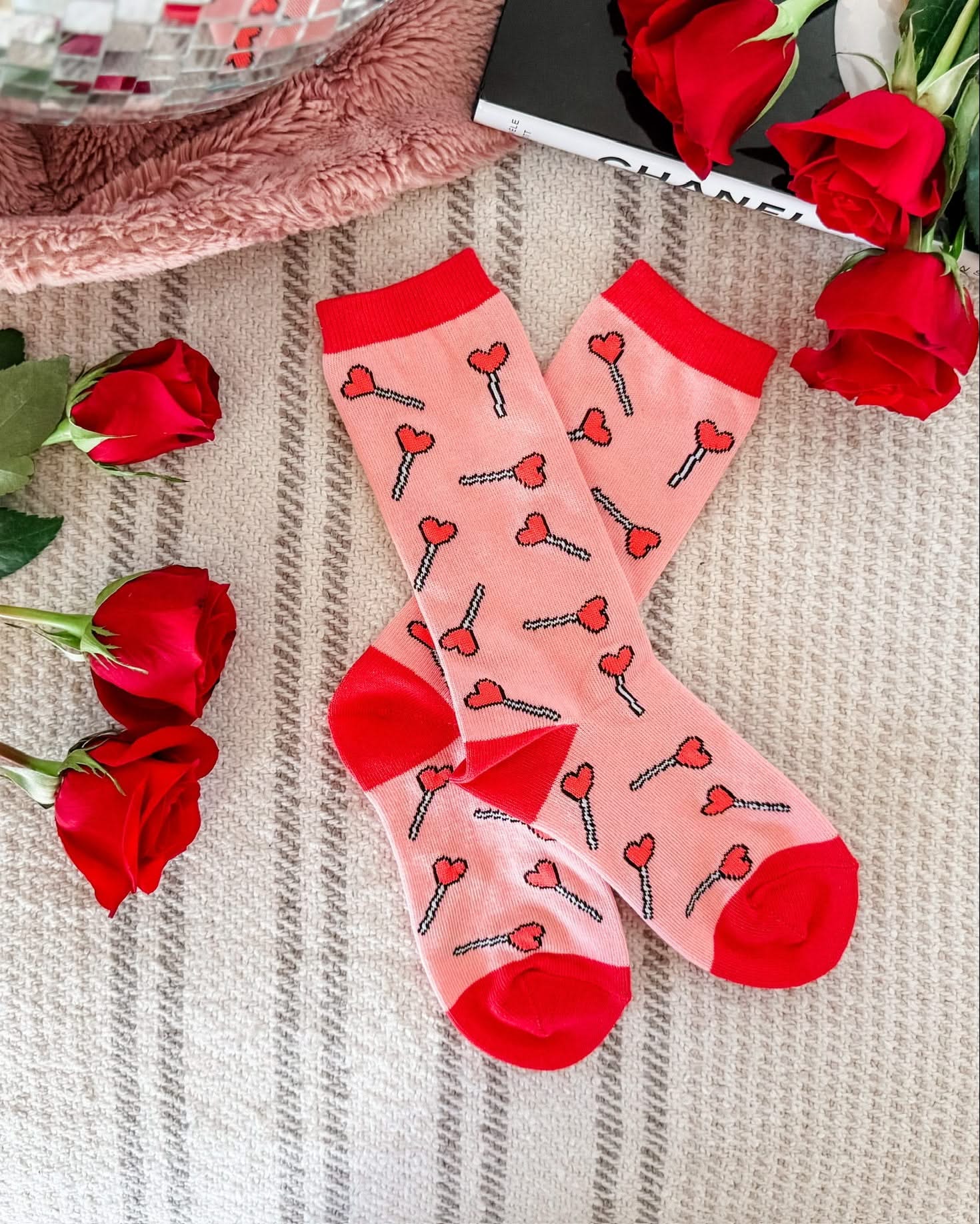 LMSS® CREW SOCKS - SUCKER FOR YOU - Toddler, Youth, Adult Sizes Little Mama Shirt Shop