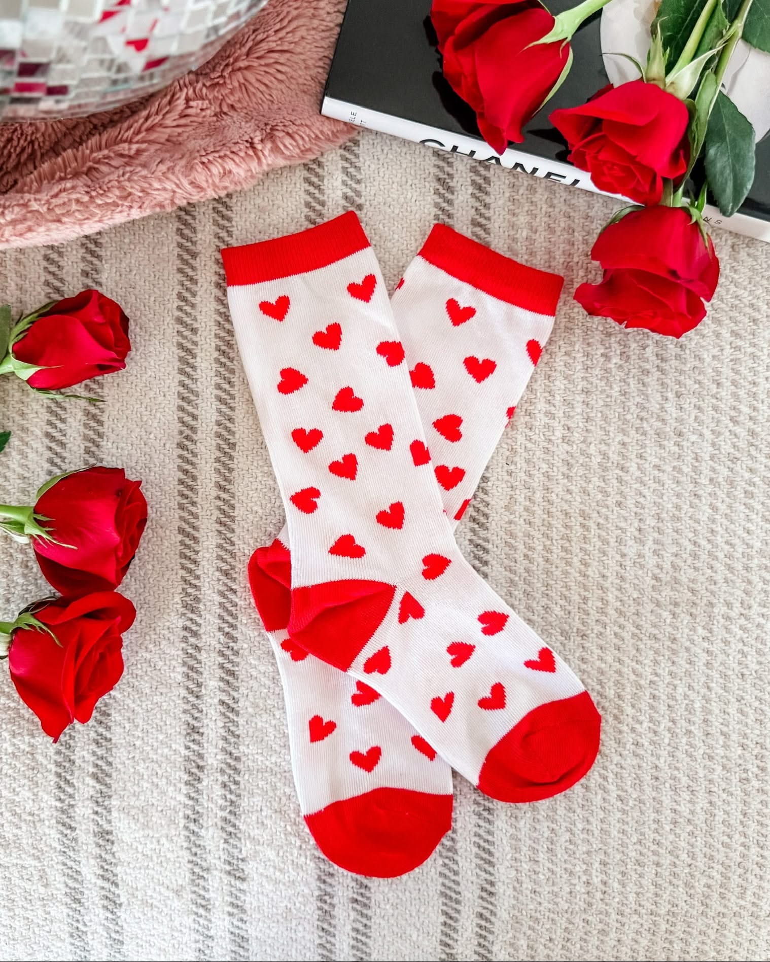 LMSS® CREW SOCKS - HEART ATTACK - Toddler, Youth, Adult Sizes Little Mama Shirt Shop