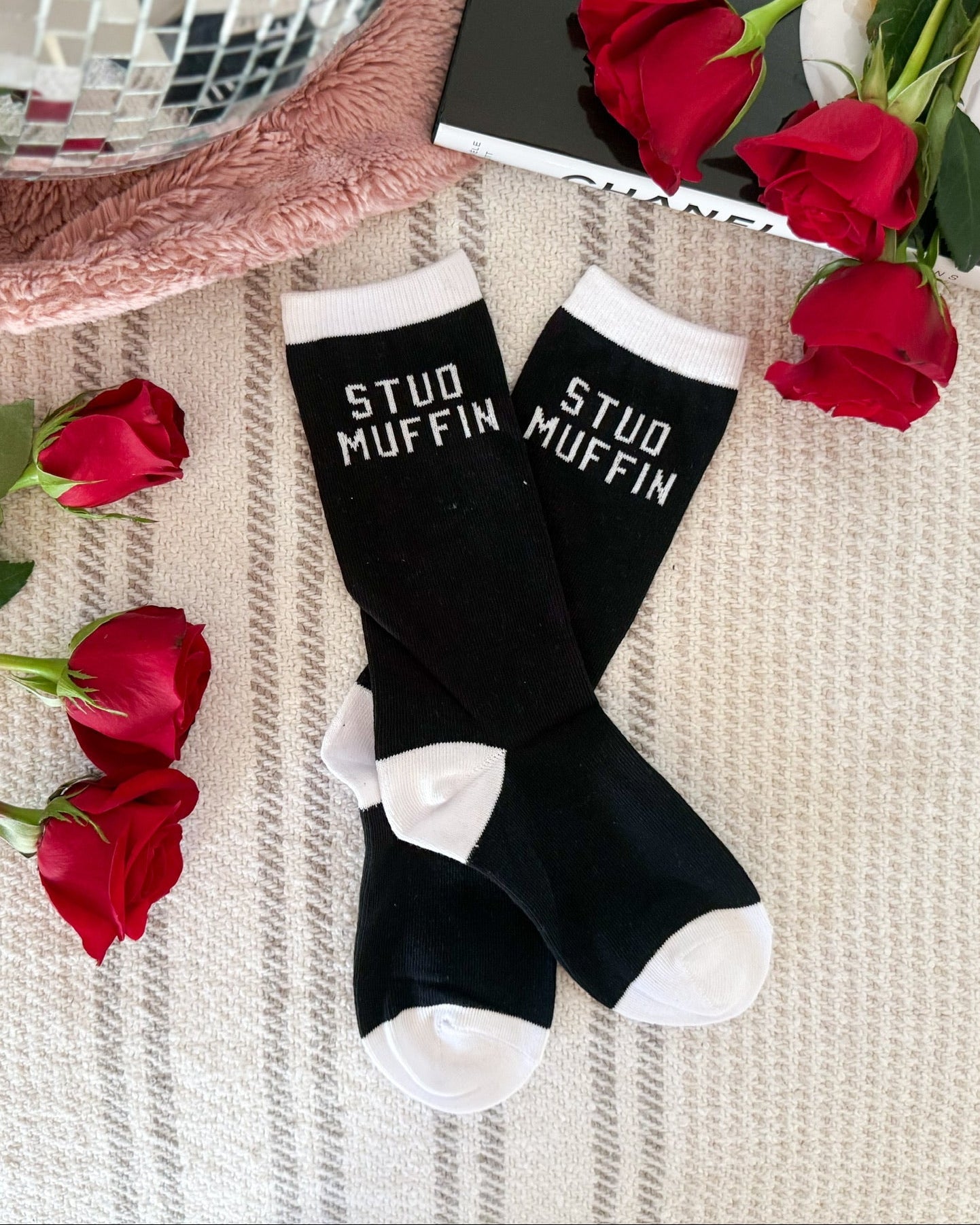 LMSS® CREW SOCKS - STUD MUFFIN - Toddler, Youth, Adult Sizes Little Mama Shirt Shop