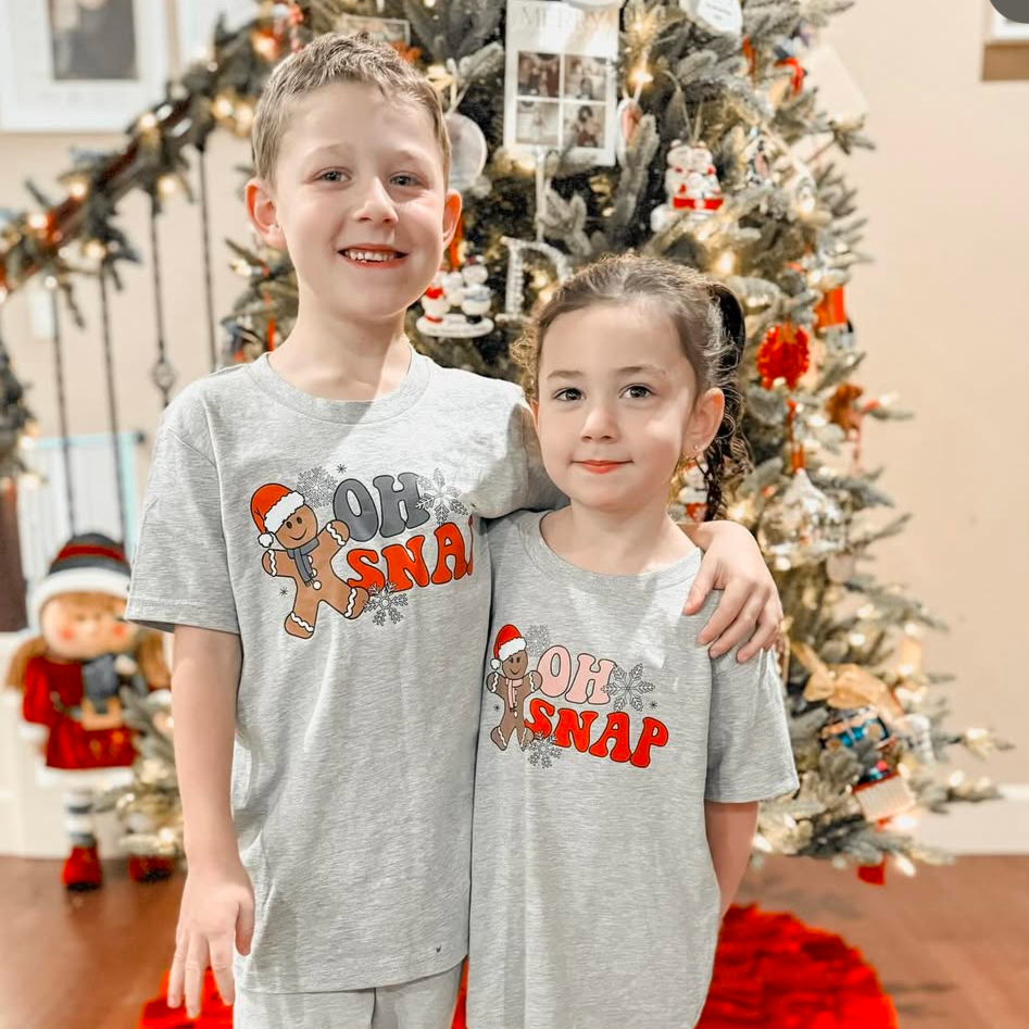 Oh Snap - Gingerbread Man - Child Tee Little Mama Shirt Shop