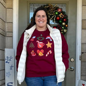 Classic Watercolor Christmas - BASIC Fleece Little Mama Shirt Shop LLC