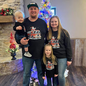 Firetruck Santa - LONG SLEEVE Comfort Colors Tee Little Mama Shirt Shop