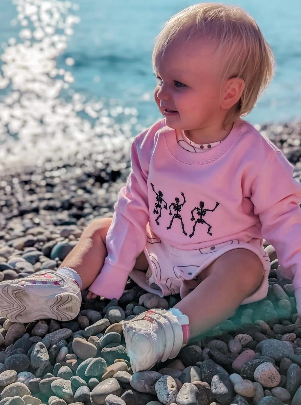 Dancing Skellies - Embroidered Child Sweater