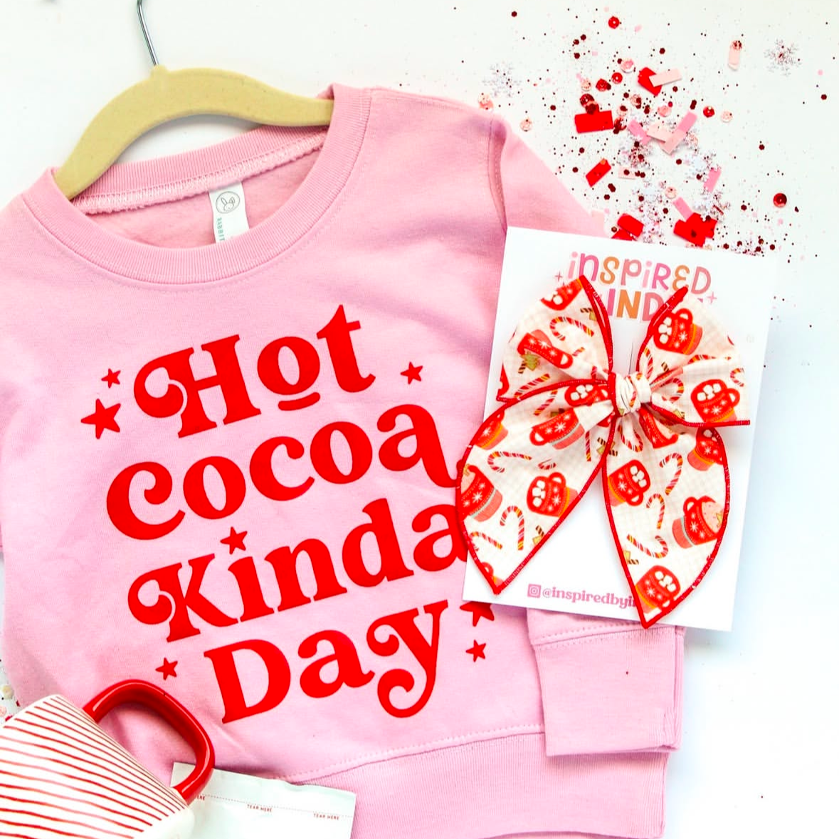 Hot Cocoa Kinda Day - Child Sweater Little Mama Shirt Shop