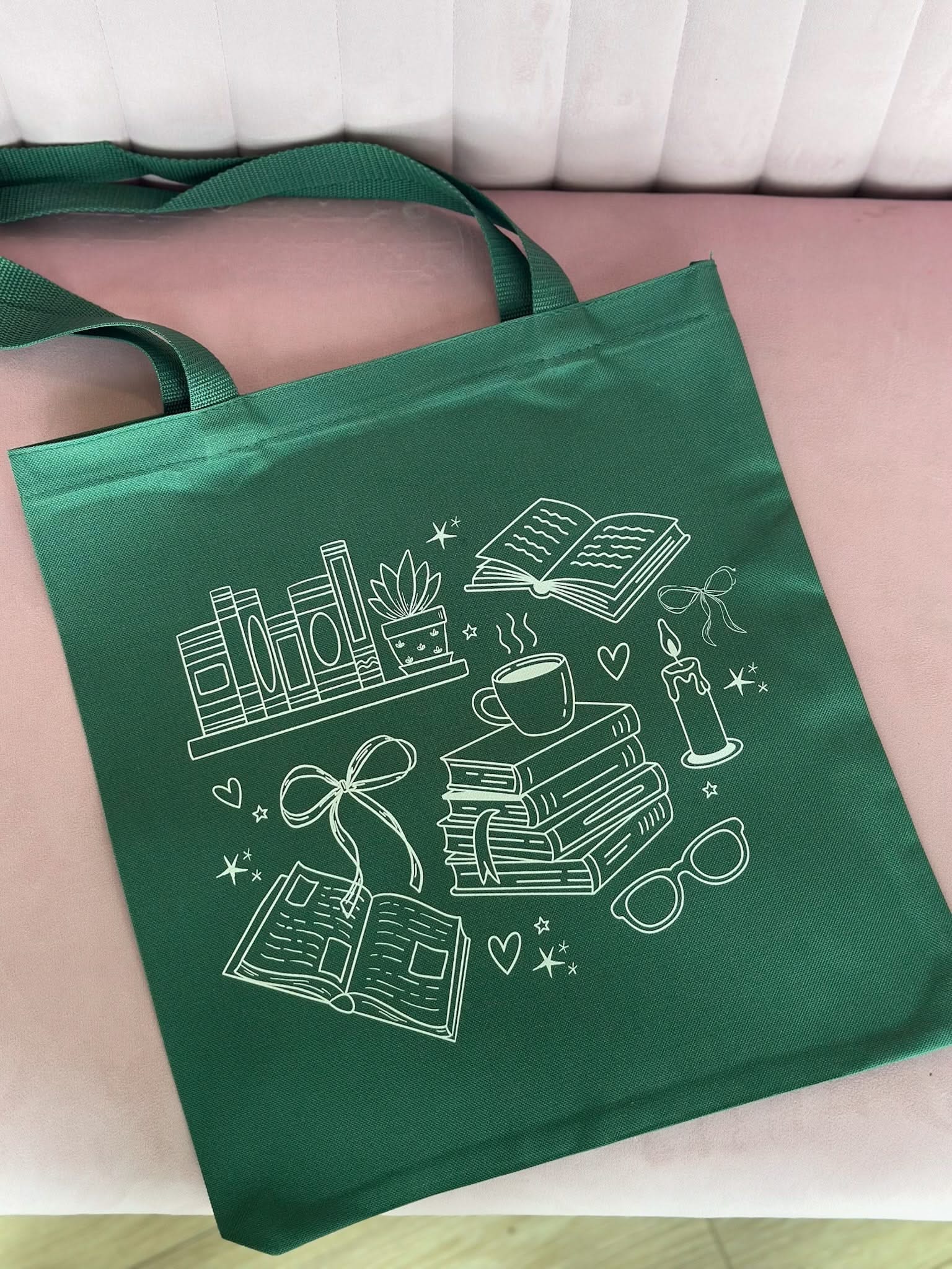 green book tote shown on flat lay – Little Mama Shirt Shop