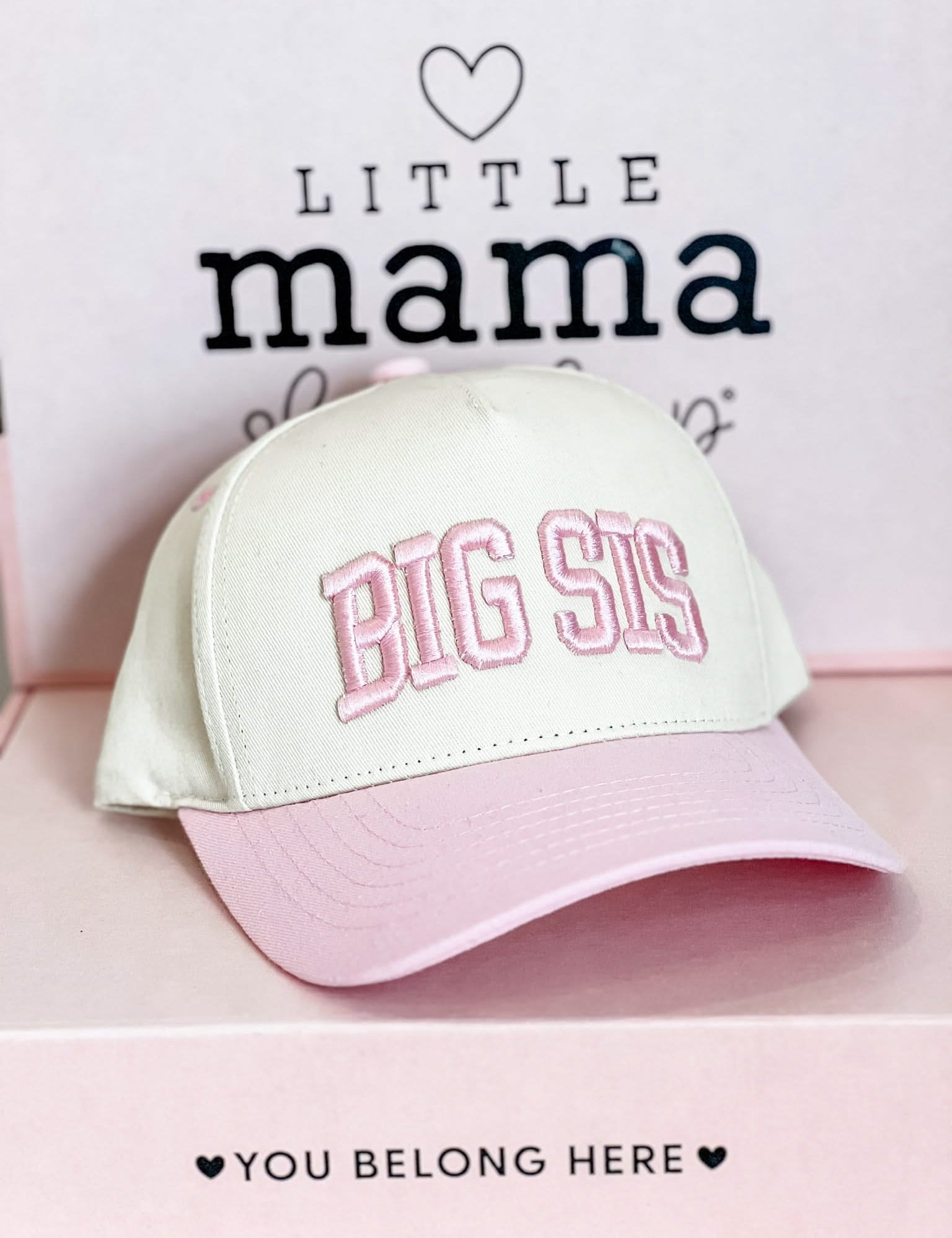  Big Sister Embroidered Hat | Adjustable Kids Cap | Sibling Gift Idea Little Mama Shirt Shop LLC