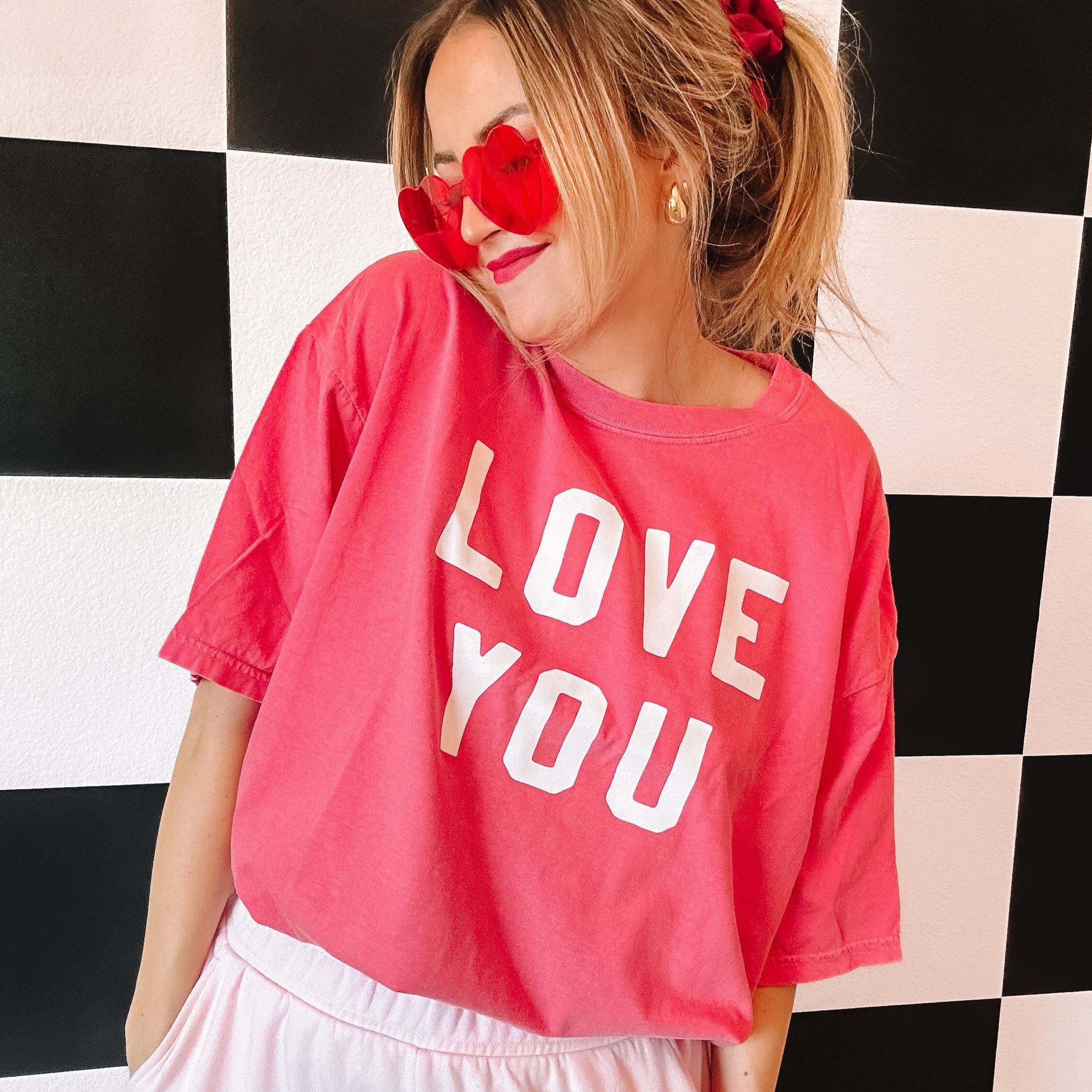 Love You - Comfort Colors Tee Little Mama Shirt Shop