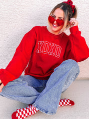 Embroidered BASIC Fleece - XOXO - Outline Little Mama Shirt Shop LLC