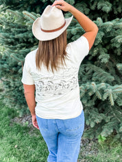 Western Horse Print | Adult Comfort Colors Tee | Western Graphic Shirt Little Mama Shirt Shop LLC