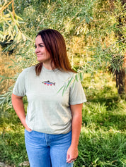 Brook Trout Embroidered | Adult Comfort Colors Tee | Fishing Shirt Little Mama Shirt Shop LLC